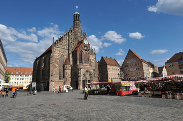Frauenkirche, Westfassade, Hauptmarkt, Bayern, Nürnberg