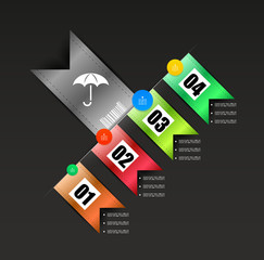 Ribbon modern infographics template