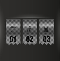 Ribbon modern infographics template