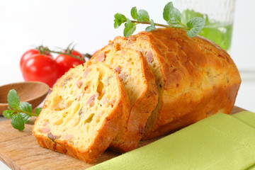 Savory ham and olive cake