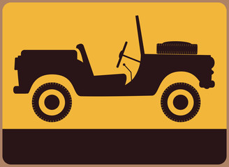 Off road information plate