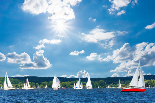 Segler Auf Dem Berliner Wannsee