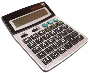 digital calculator with clipping path