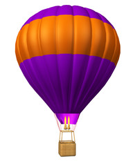 Naklejka premium hot air balloon isolated on a white background