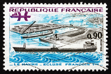 Postage stamp France 1973 Francis I Lock, Le Havre