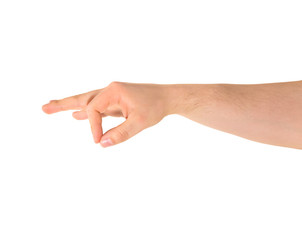 Giving hand gesture isolated