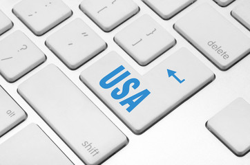 USA on the computer keyboard