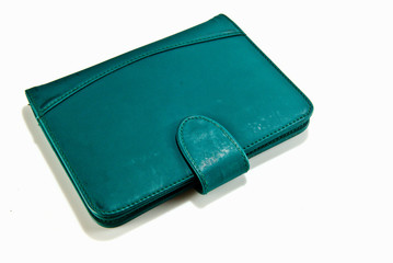 old  diary on white background