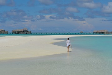 happy woman enjoy  summer time