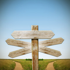 cartel de direcciones