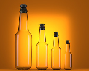 Empty beer bottles