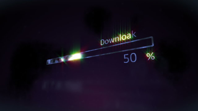 Downloading progress with percentage, HD 1080