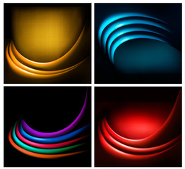 Set of business elegant colorful abstract backgrounds. Vector il