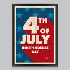 Happy independence day poster, 4 th of July
