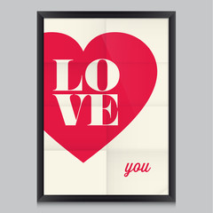 I love you, poster, card, for wedding, valentines day