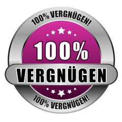 5 Star Button pink 100% VERGNÜGEN DTO DTO