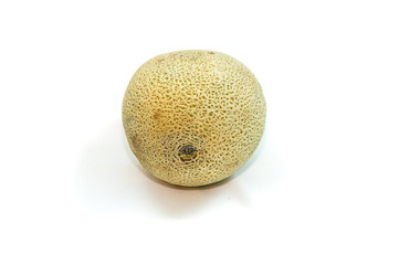 whole ripe melon over white background