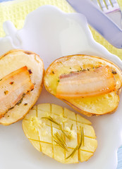 baked potato with lard