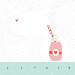 Cute vector background of sweets