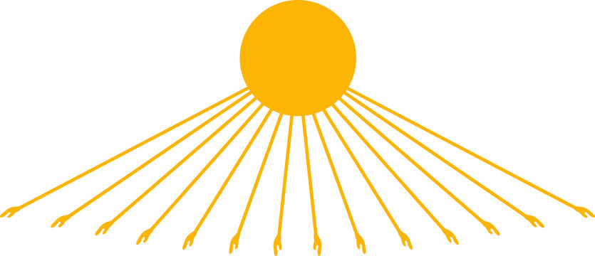 &Auml;gyptische Sonne mit H&auml;nden