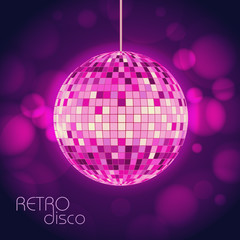 Disco ball. Disco background