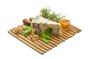 Dor blue cheese with herbs, nuts and honey