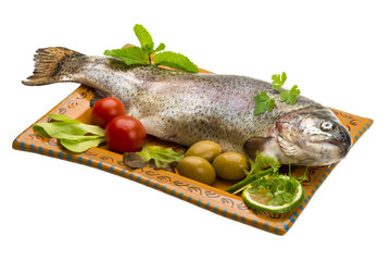Fresh raw rainbow trout