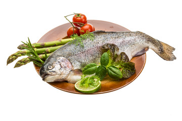 Fresh raw rainbow trout