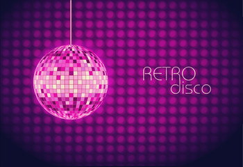 Disco ball. Disco background