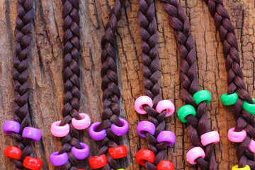 Braid decorated with beads