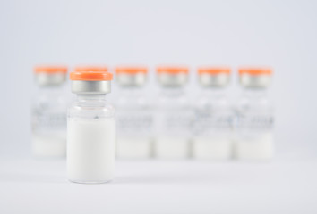 Orange cap injection vials