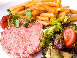 tasty Steak tartare (Raw beef)