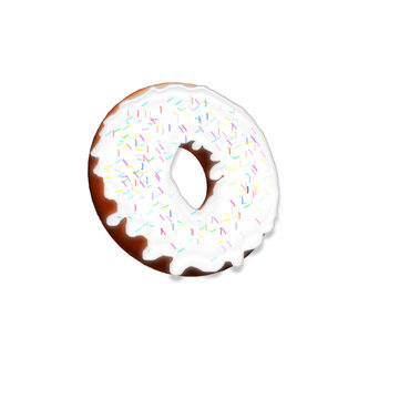Donut mit wei&szlig;er Glasur