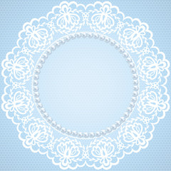 lace and pearl frame