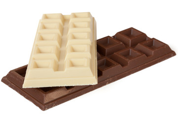 White and dark chocolate