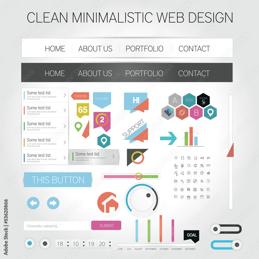 Wall mural minimalistic web design