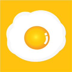vector fried egg isolated