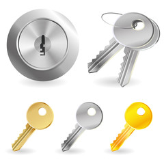 Vector set with keys and lock