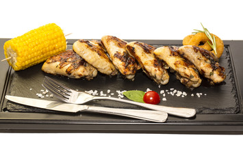 Куриные крылышки-гриль с кукурузой