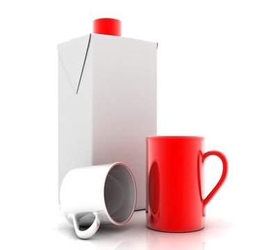empty juice or milk package.
