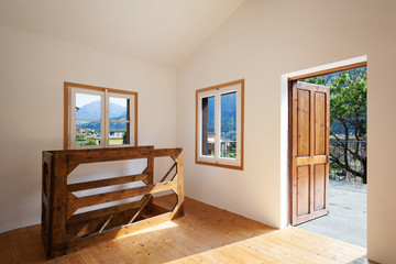 interior rustic house, entrance door