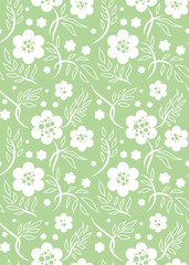 Fototapeta premium Green floral background
