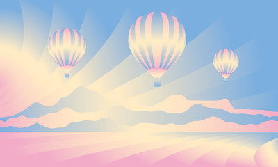 Fototapeta premium Air balloon in the sky