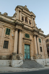 Fototapeta na wymiar Church in Ragusa, Sicily, Italy, in the evening