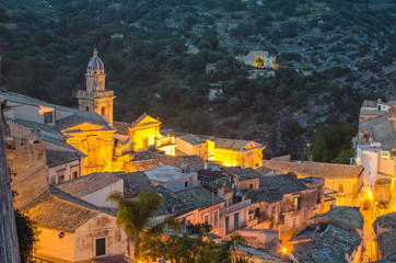 Ragusa Ibla (Sicily, Italy) in the evening