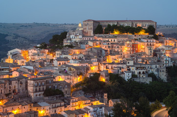 Ragusa Ibla (Sicily, Italy) in the evening