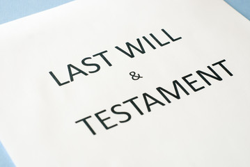 last will and testament
