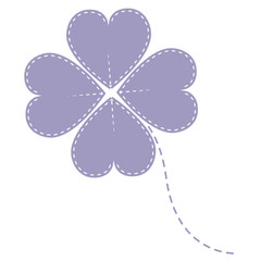 vector purple clover four leaf