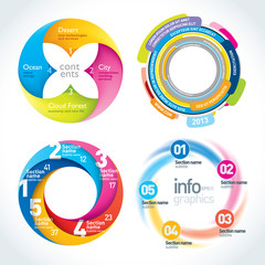 Abstract Circle Infographics Design Template