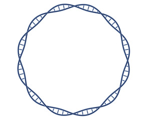 ADN en cercle sur fond blanc